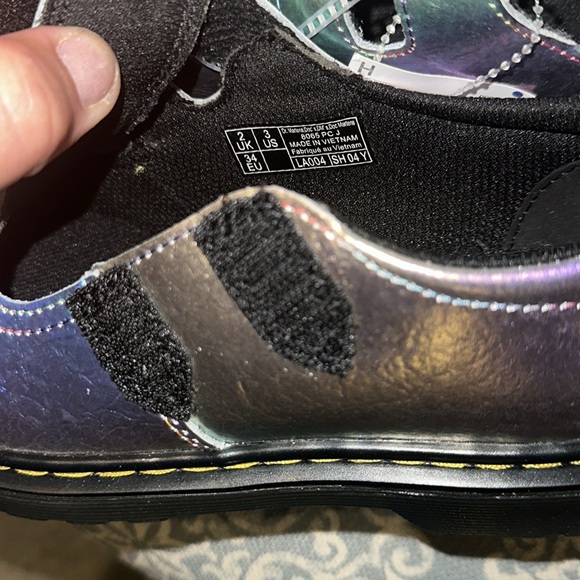 NWT- Doc Martins, girls velcro iridescent, double strap Mary Jane’s - Picture 6 of 6